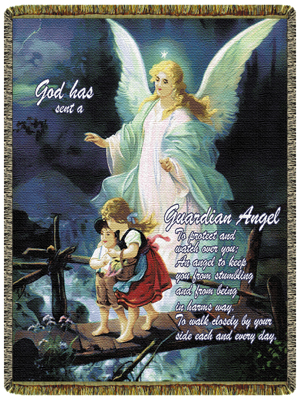 "God has sent a Guardian Angel to protect and watch over you; An angelt o keep you from stumbling and from being in harmns way. To walk closey by your side each and every day."